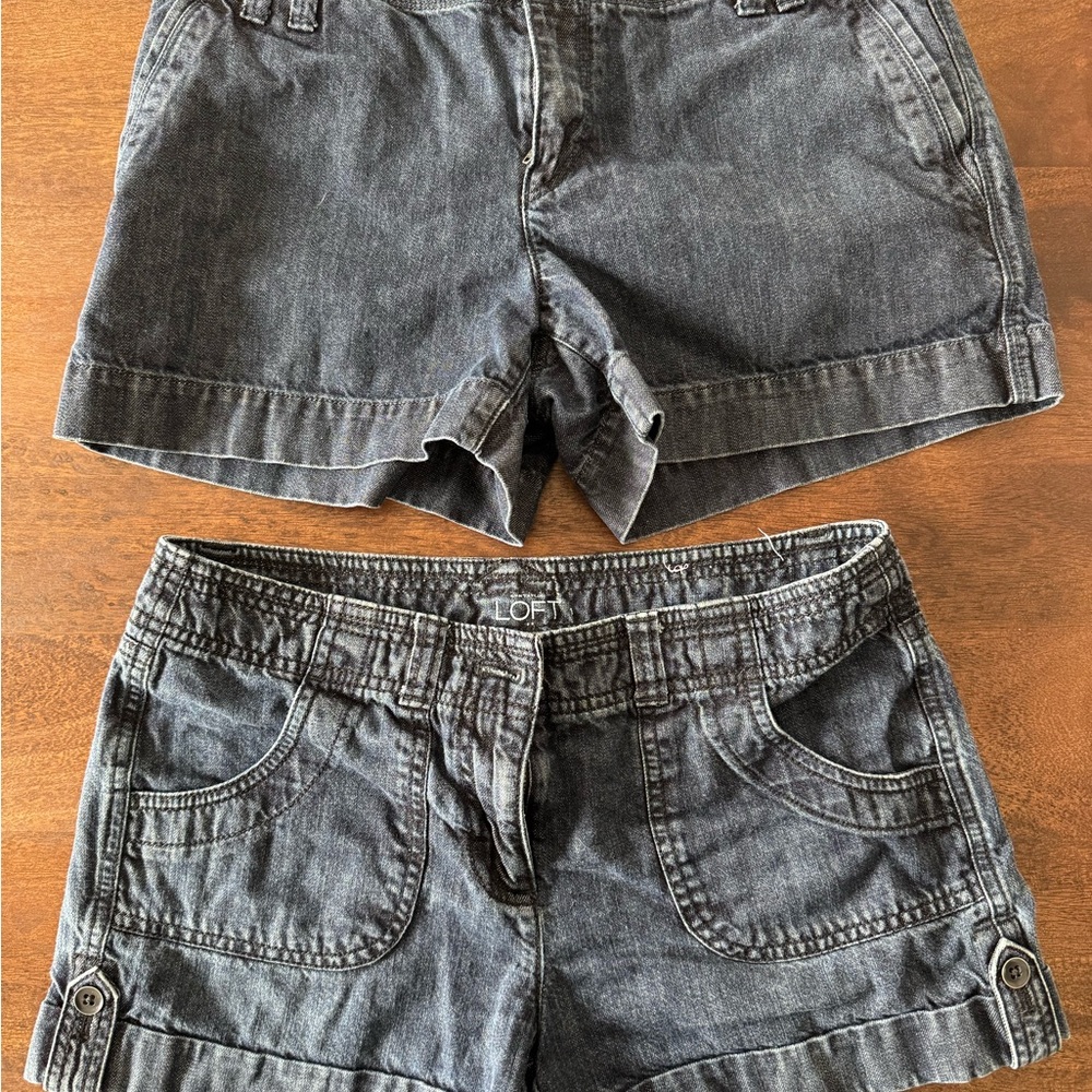 LOFT Women's Dark Gray Jean Shorts